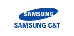Samsung cte logo on a black background.